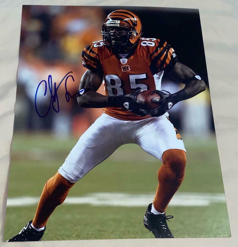 CHAD OCHOCINCO JOHNSON SIGNED AUTOGRAPH BENGALS LEGEND ACTION 11X14