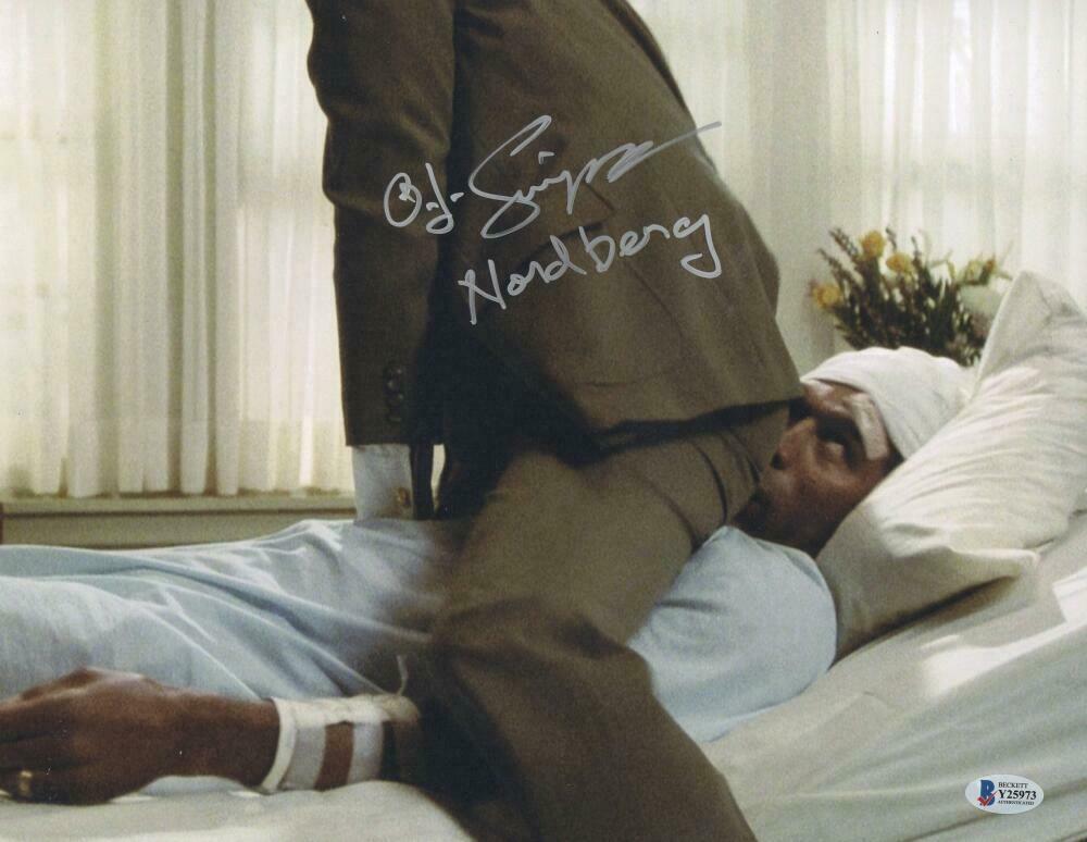 OJ SIMPSON SIGNED 11X14 PHOTO NAKED GUN AUTHENTIC AUTOGRAPH BECKETT COA