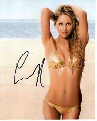 Anna Kournikova Signed Sexy Bikini Photo W Hologram Coa Collectible