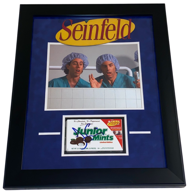 Jerry Seinfeld Signed Junior Mints Framed Display Authentic Autograph