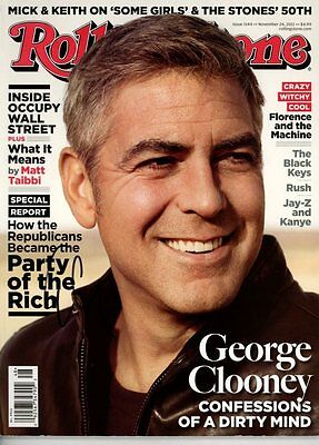 George Clooney Signed Autographed Rolling Stone Magazine Autographia