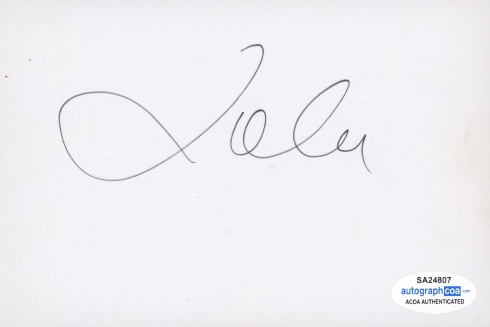 Lulu Singer Autographed Signed Index Card Lulu Kennedy Cairns ACOA