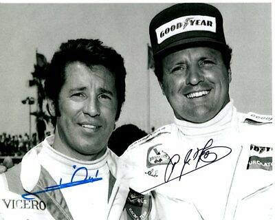 MARIO ANDRETTI And A J FOYT Signed Autographed Photo Autographia