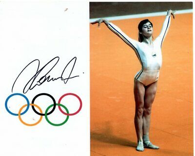 Nadia Comaneci Signed Autographed Usa Olympic Gymnast Photo Autographia