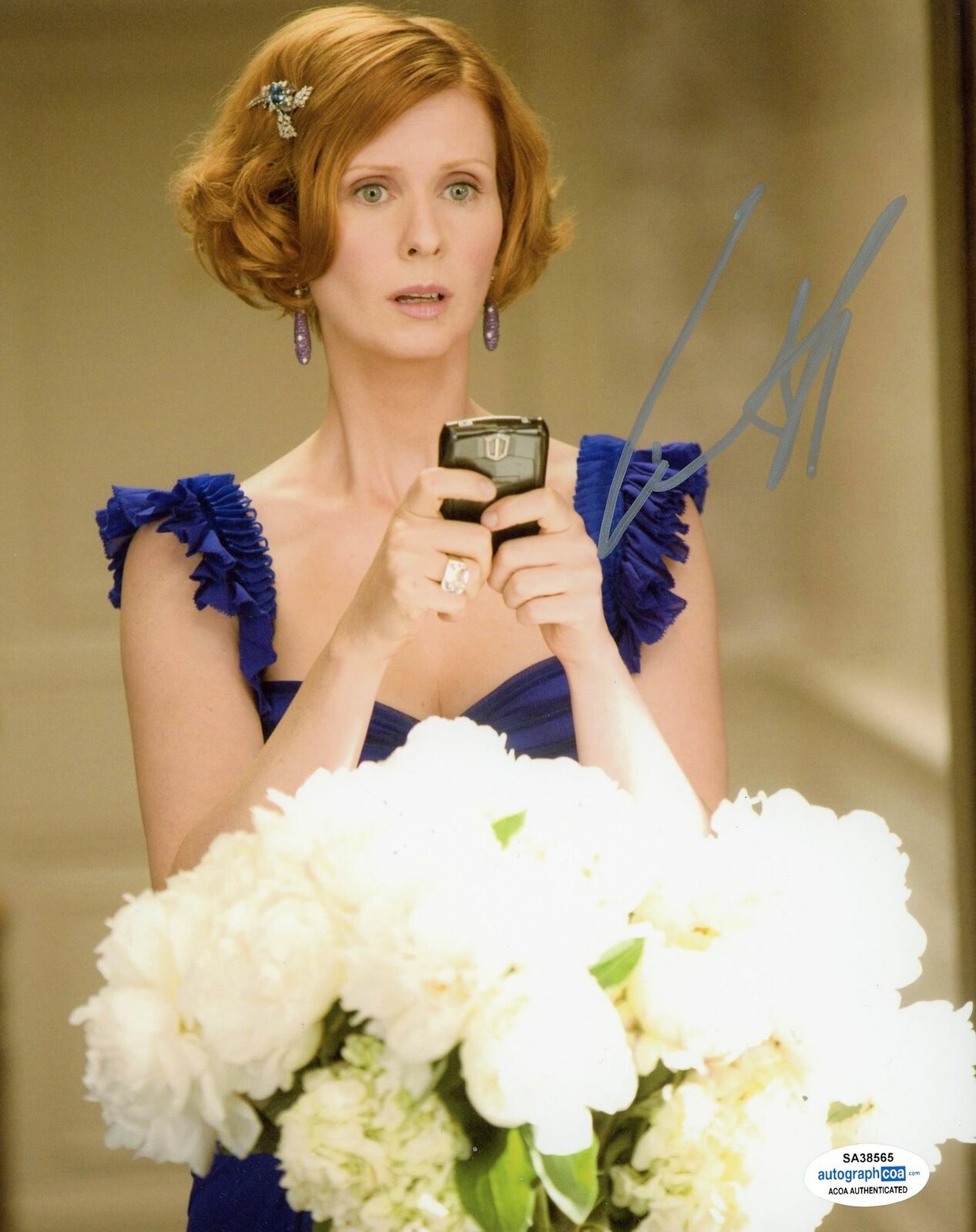 CYNTHIA NIXON SIGNED SEX AND THE CITY 8X10 PHOTO 3 ACOA Autographia