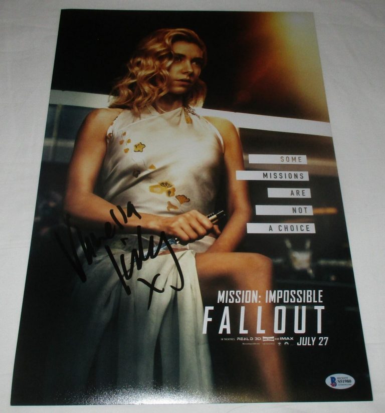 VANESSA KIRBY SIGNED MISSION IMPOSSIBLE FALLOUT 12X18 POSTER BAS