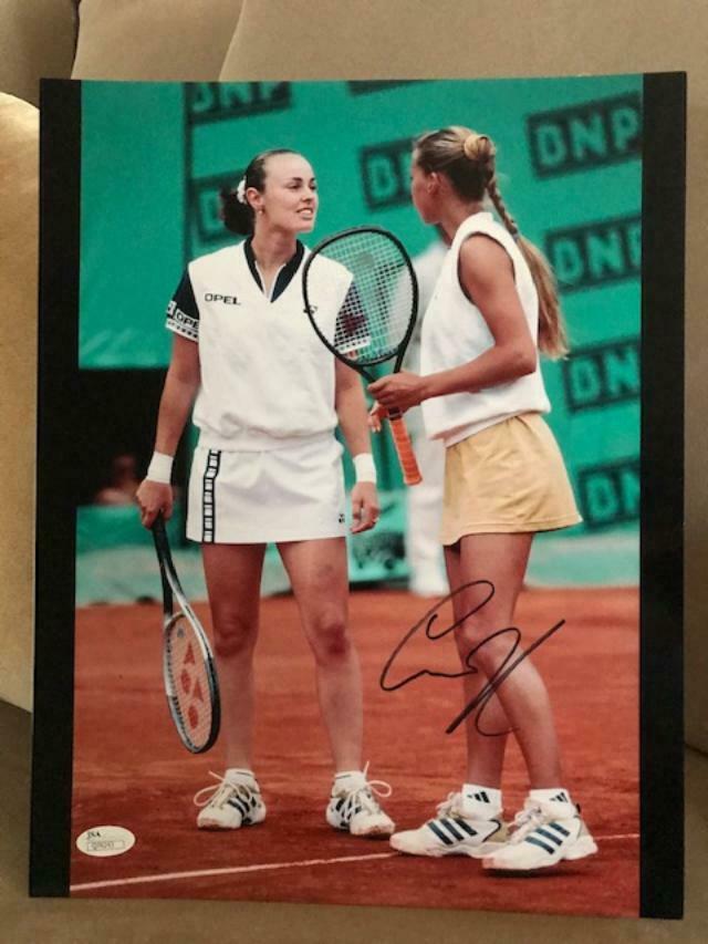 Anna Kournikova Hand Signed Oversized X Color Photo With Hingis Jsa