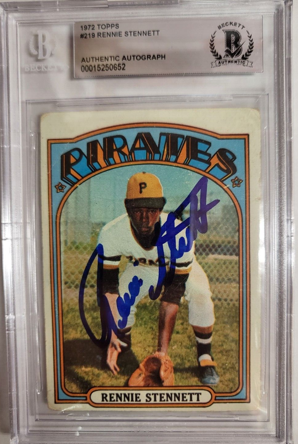 Topps Rennie Stennett Pirates Rookie Rc Auto Signed Card