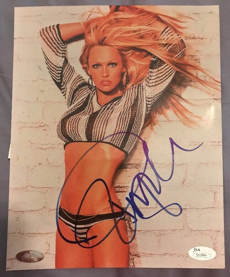 PAMELA ANDERSON SIGNED 8X10 PHOTO AUTOGRAPH JSA COA BAYWATCH Opens In A