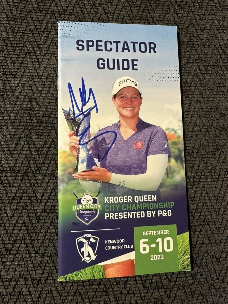 Ally Ewing Signed Spectator Guide Lpga Queen City Classic