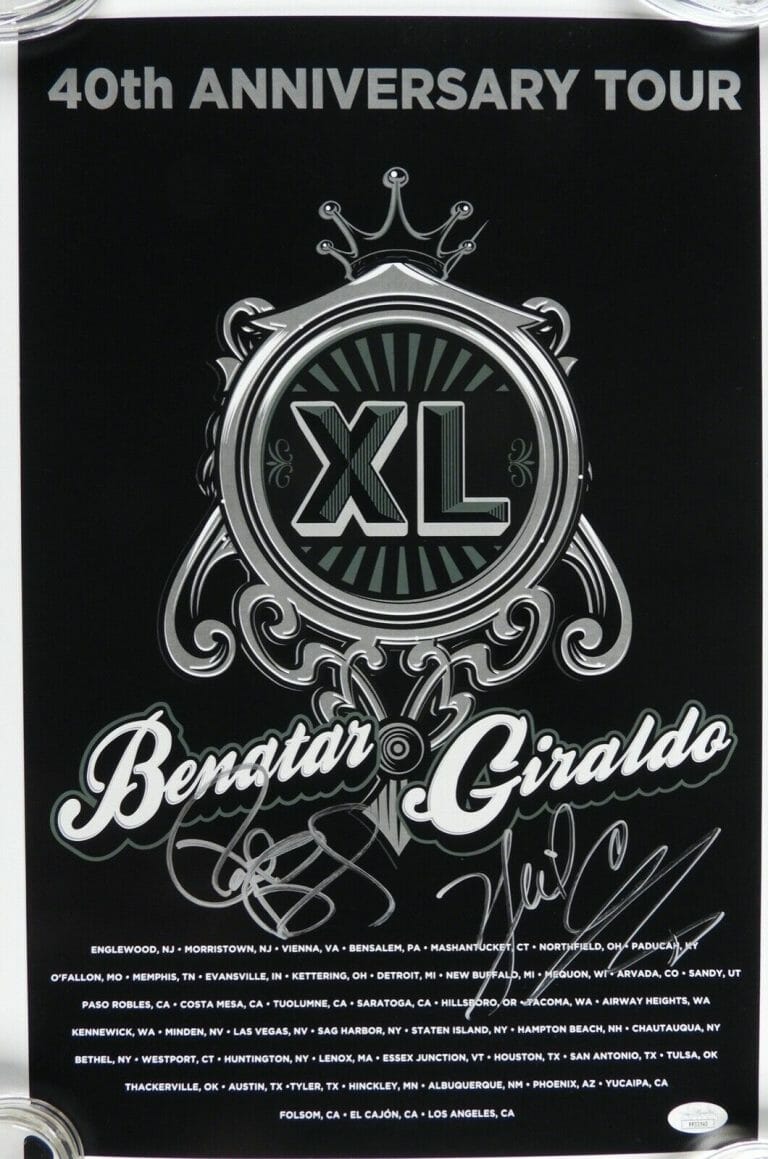 Pat Benatar Neil Giraldo Signed Autograph 40th Anniversary Tour