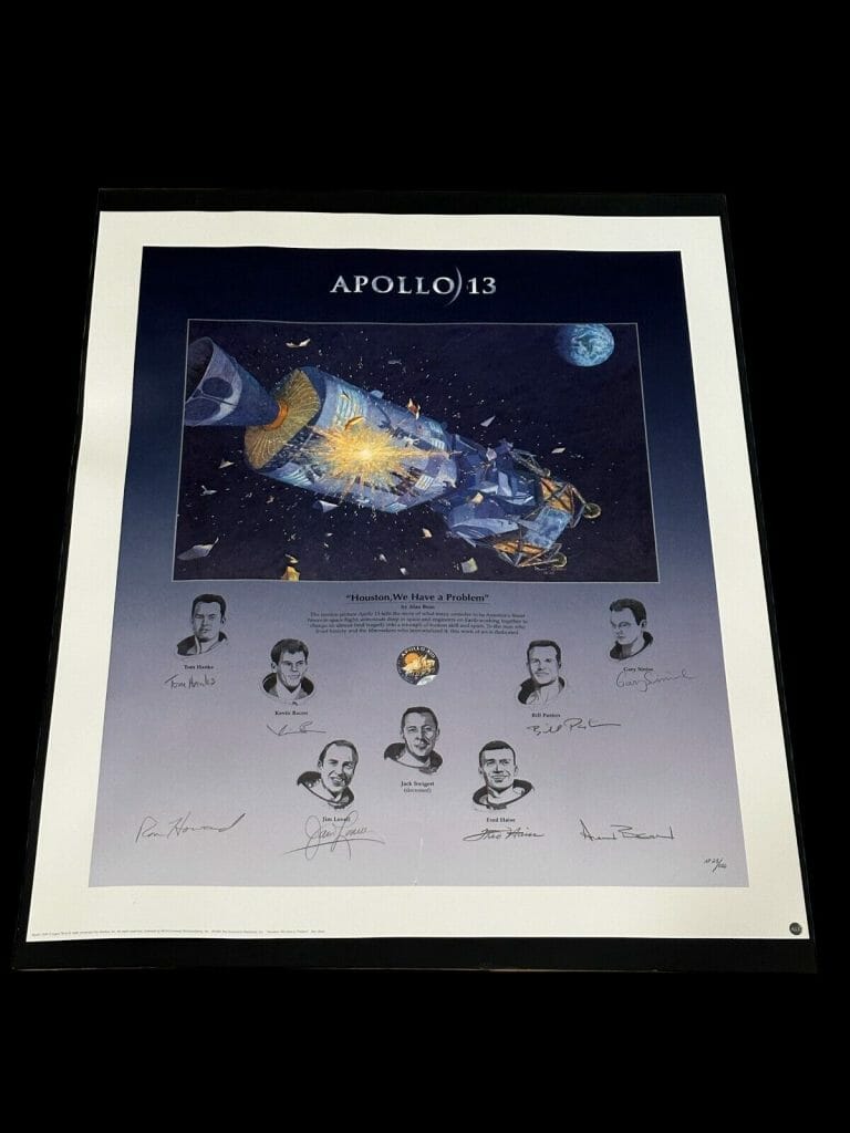 Tom Hanks Paxton Alan Bean Jim Lovell Fred Haise Nasa Apollo Signed