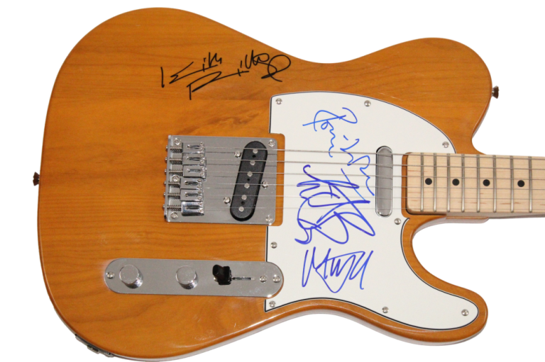 Rolling Stones Band Complete Signed Autograph Guitar Mick Jagger