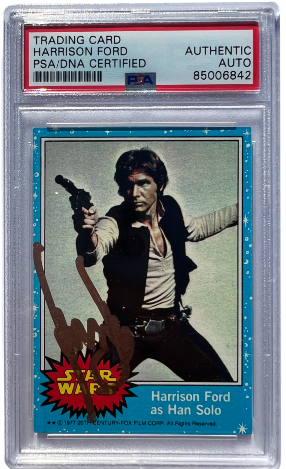 Harrison Ford Signed Topps Star Wars Han Solo St Series Auto