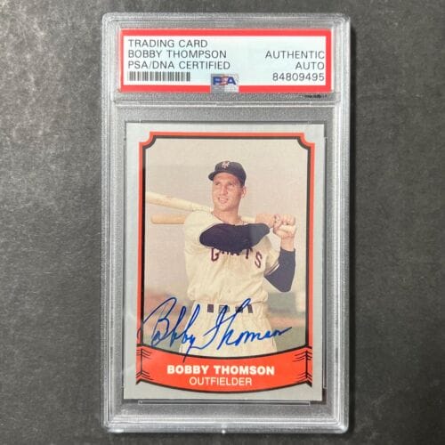 Bowman Bobby Thomson Signed Card Psa Slabbed Auto Giants