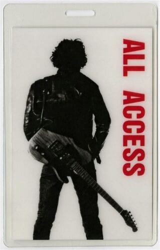 Bruce Springsteen 1995 Greatest Hits Tour All Access Laminated