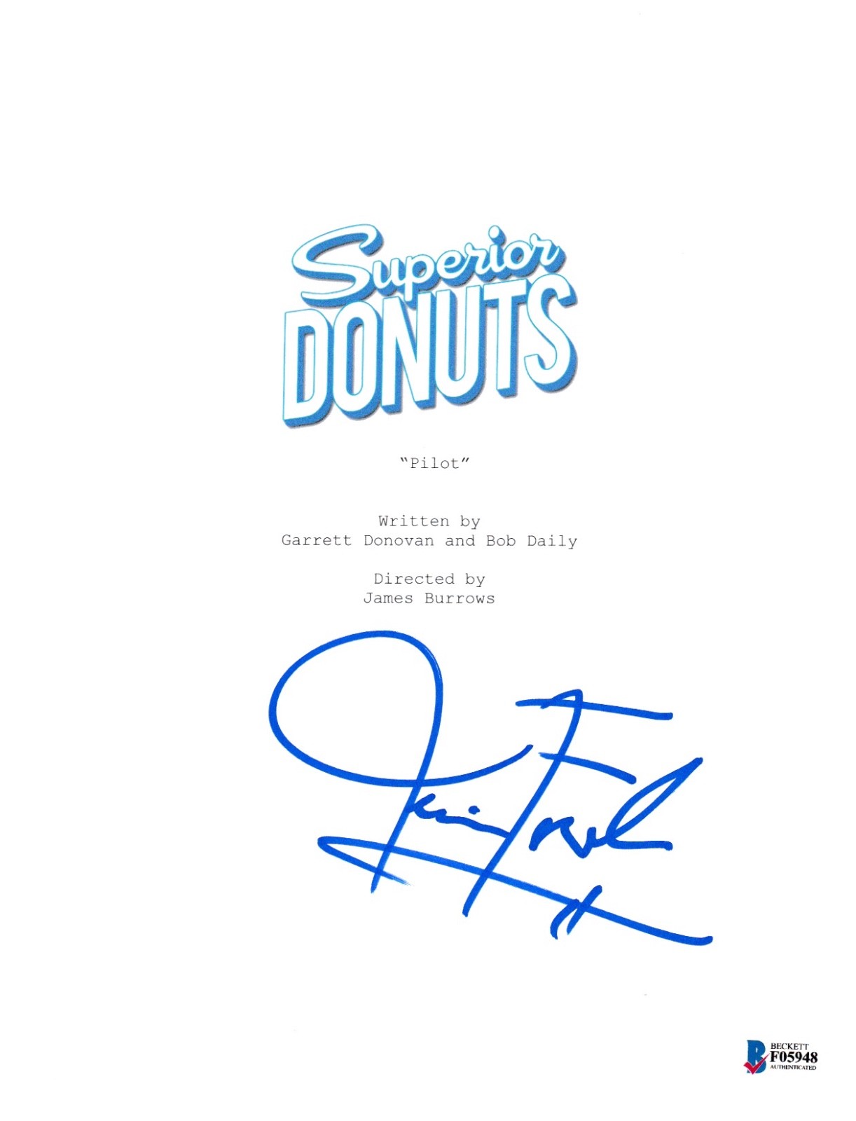 JERMAINE FOWLER SIGNED SUPERIOR DONUTS PILOT SCRIPT BECKETT BAS AUTOGRAPH AUTO COLLECTIBLE MEMORABILIA