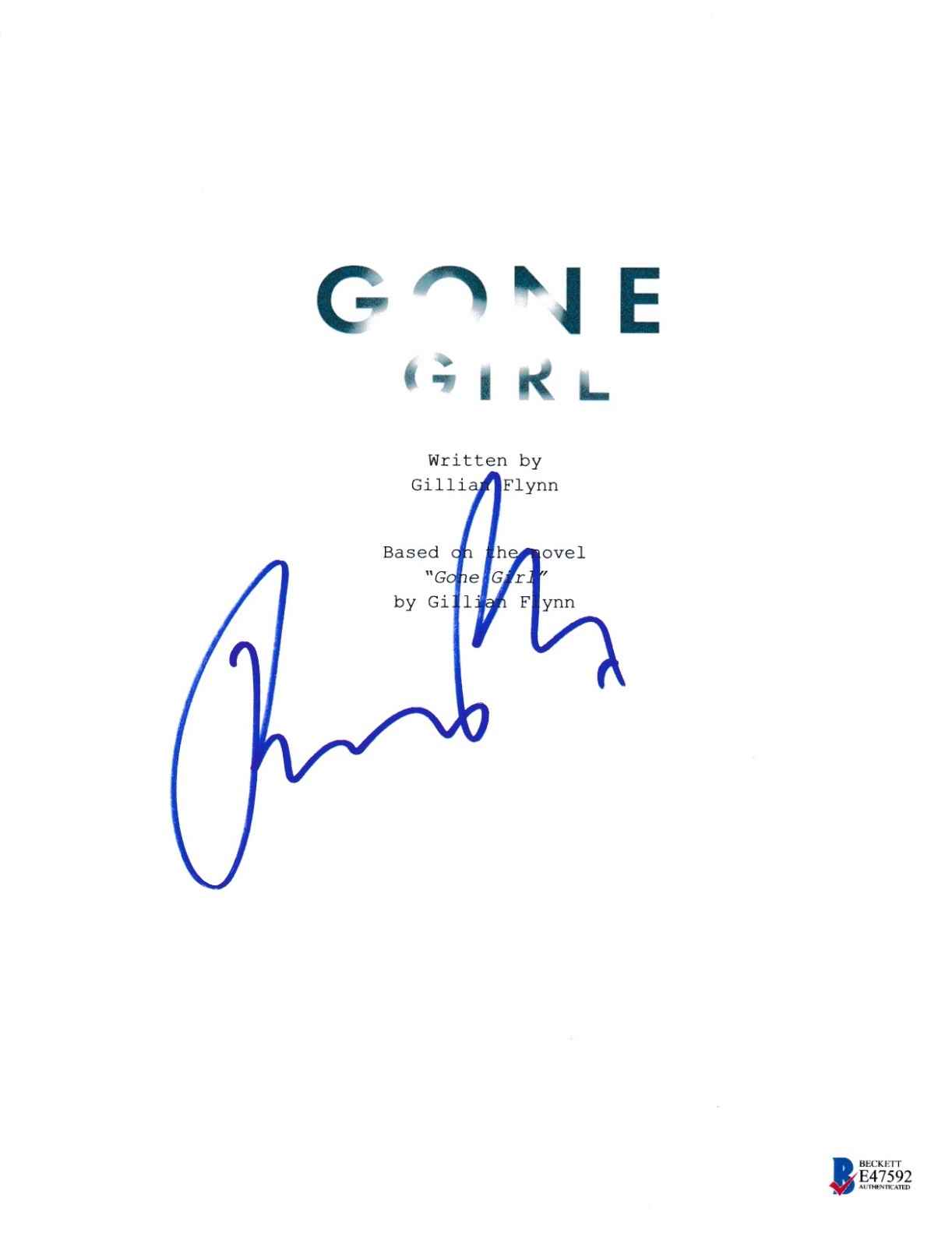 ROSAMUND PIKE SIGNED GONE GIRL SCRIPT BECKETT BAS AUTOGRAPH AUTO COA COLLECTIBLE MEMORABILIA