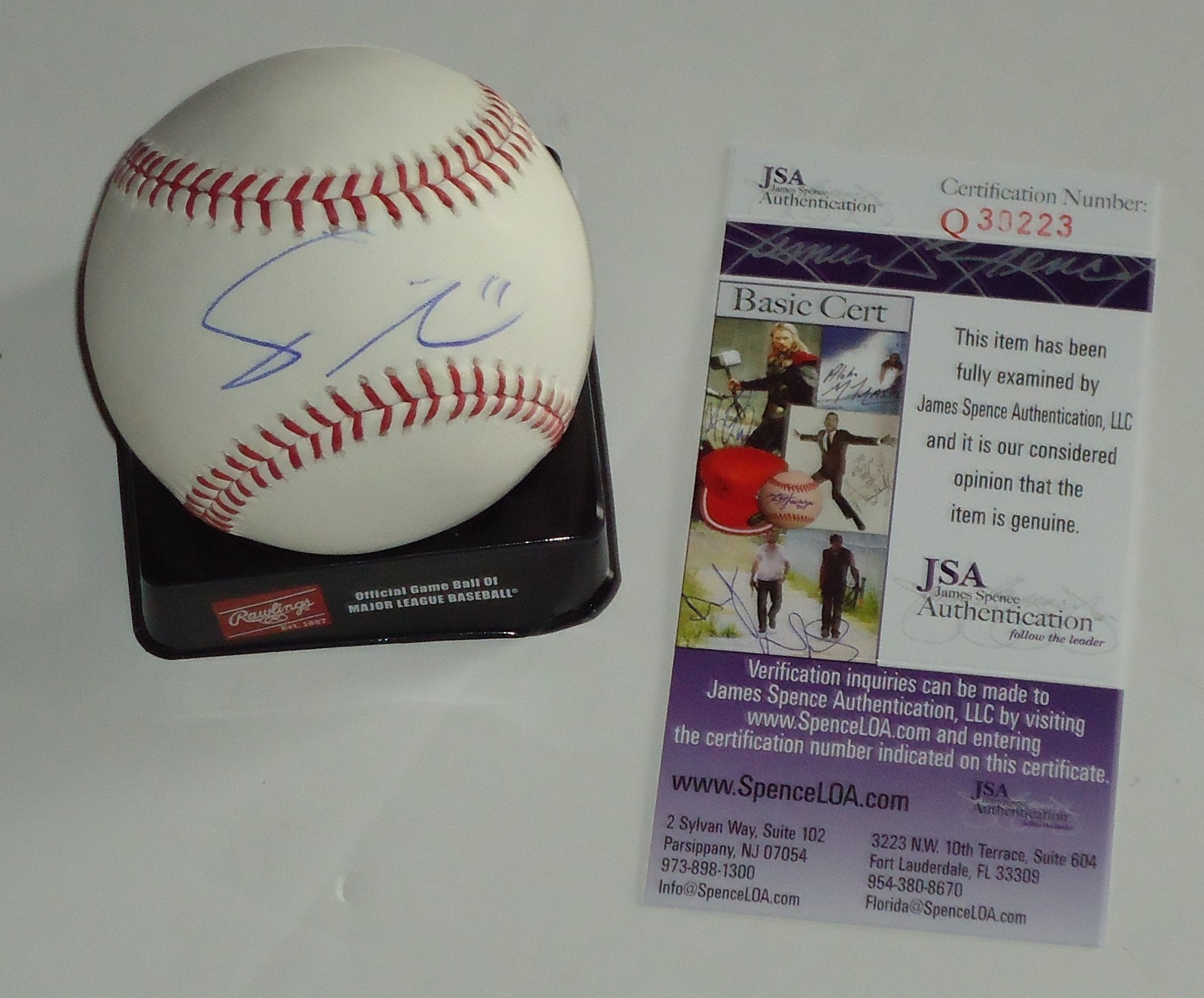 YU DARVISH SIGNED OML BASEBALL (CHICAGO CUBS) JSA AUTHENTICATED Q30223  COLLECTIBLE MEMORABILIA