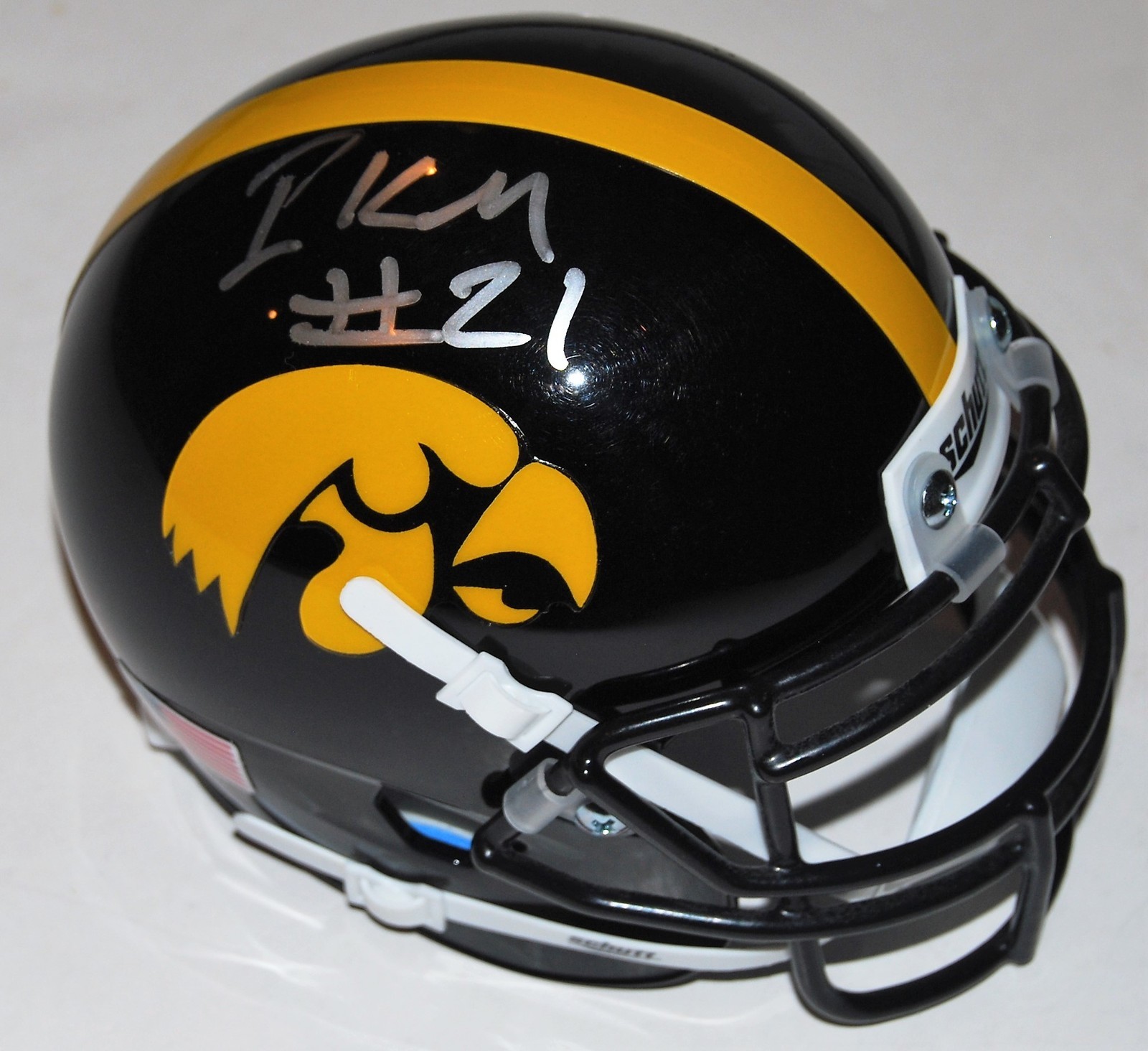 IVORY KELLY-MARTIN signed (IOWA HAWKEYES) Mini football helmet *PROOF* W/COA C Collectible Memorabilia