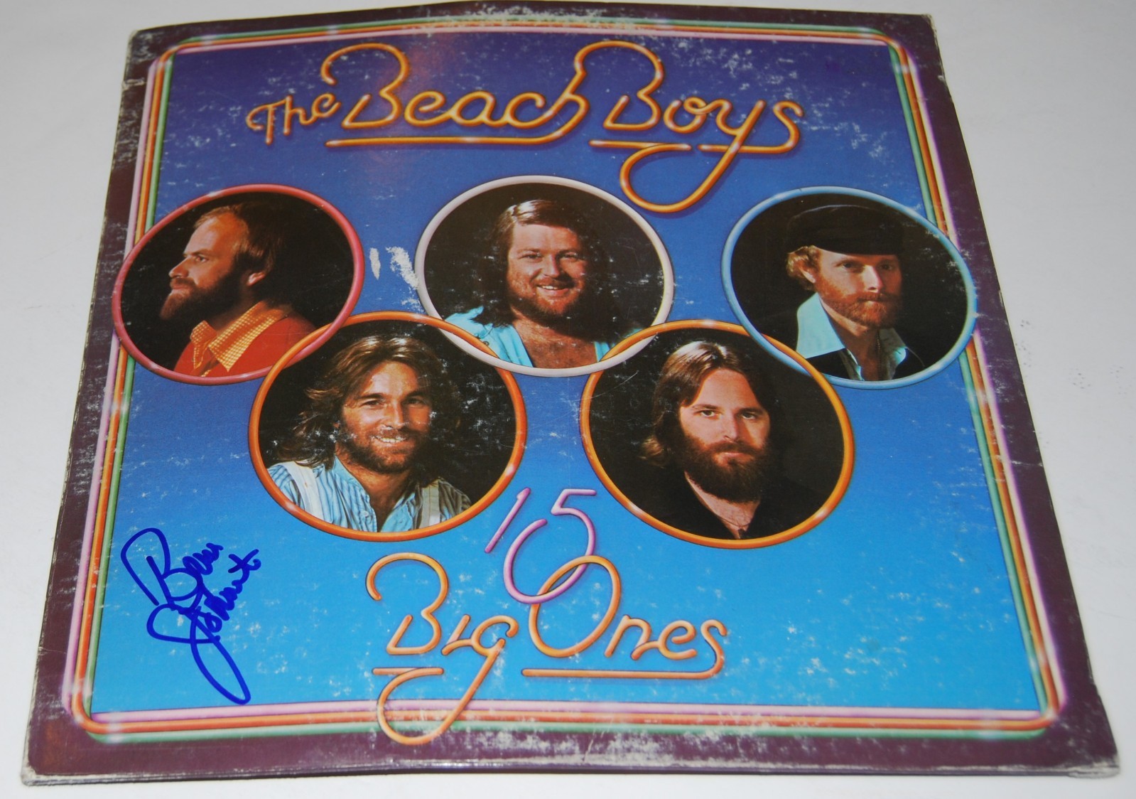 BRUCE JOHNSTON signed (BEACH BOYS) RECORD ALBUM COVER *15 BIG ONES* W/COA Collectible Memorabilia