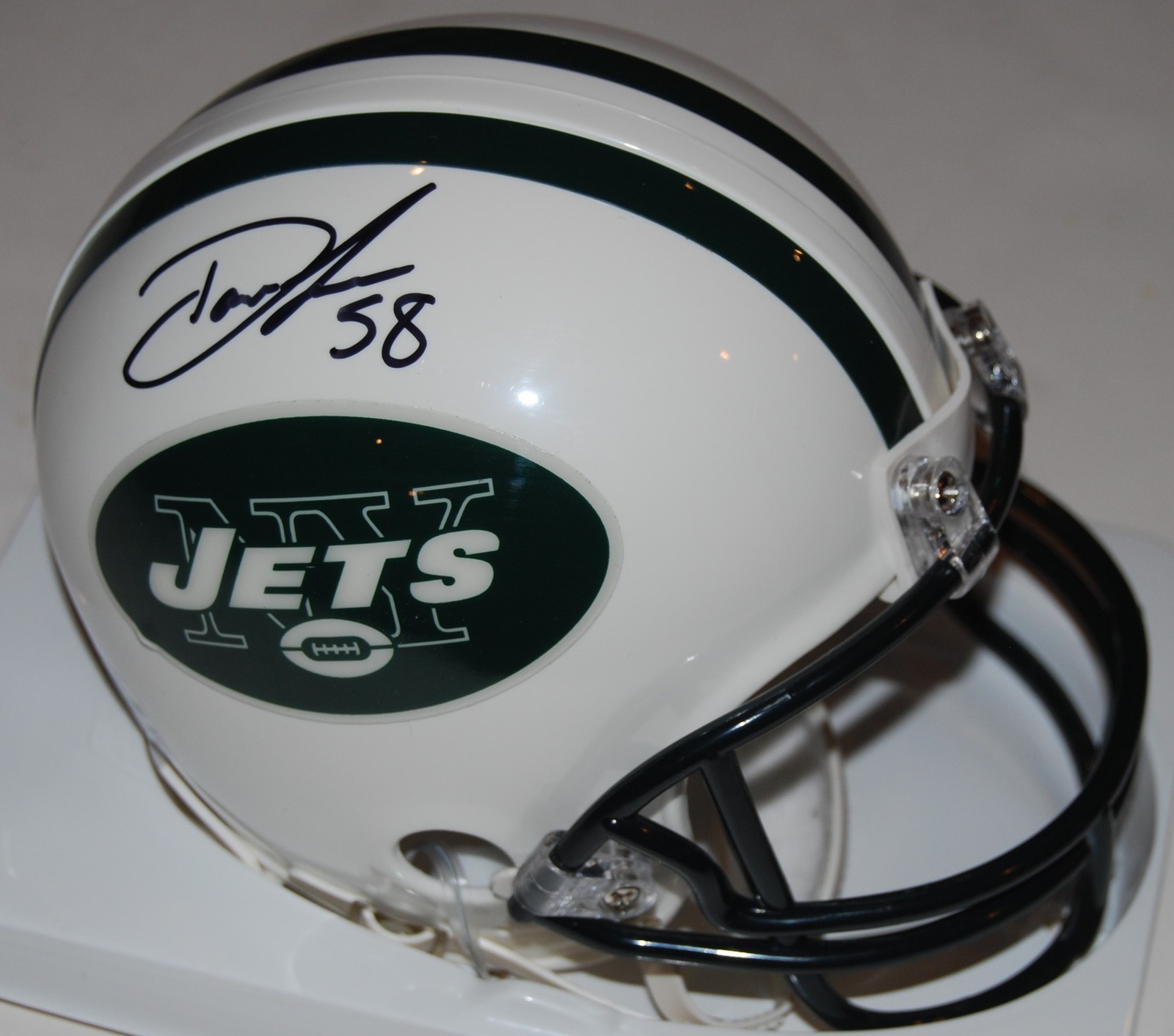 DARRON LEE signed (NEW YORK JETS) mini football helmet *OHIO STATE* W/COA Collectible Memorabilia