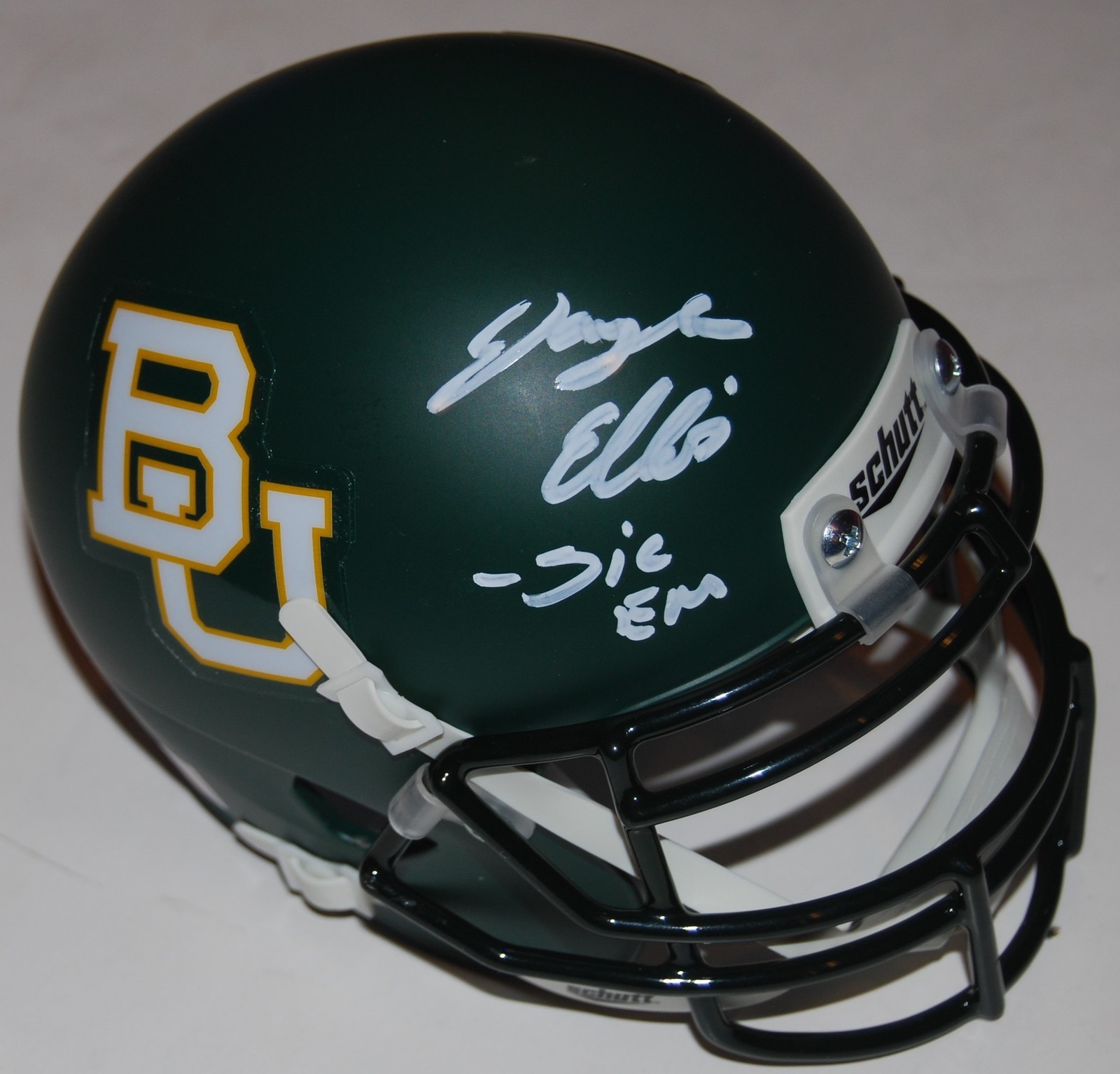 JAYLEN ELLIS signed (BAYLOR BEARS) autographed mini football helmet W/COA #1 C Collectible Memorabilia