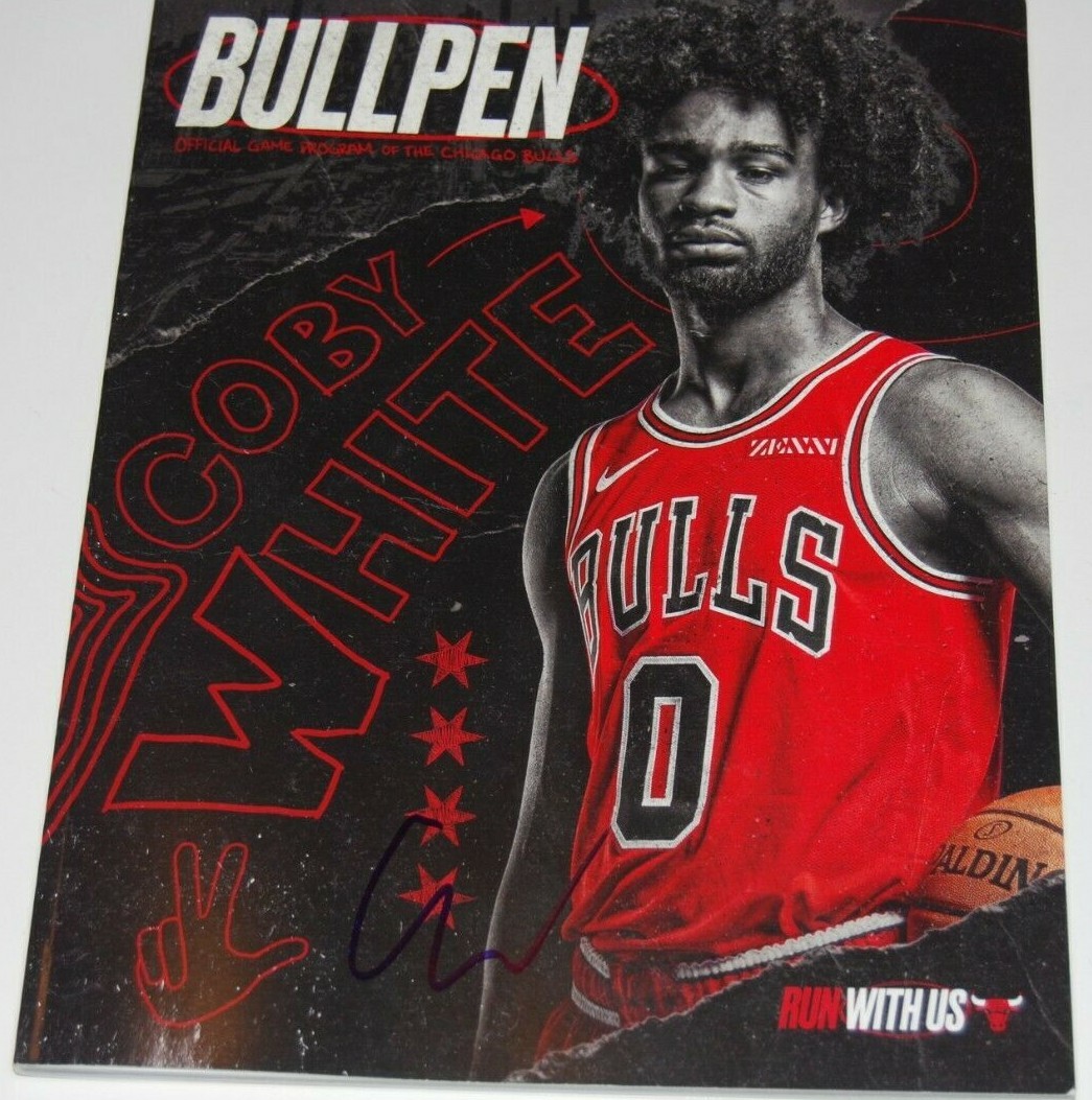 COBY WHITE signed (CHICAGO BULLS) Run With Us Official game program W/COA #0 Collectible Memorabilia