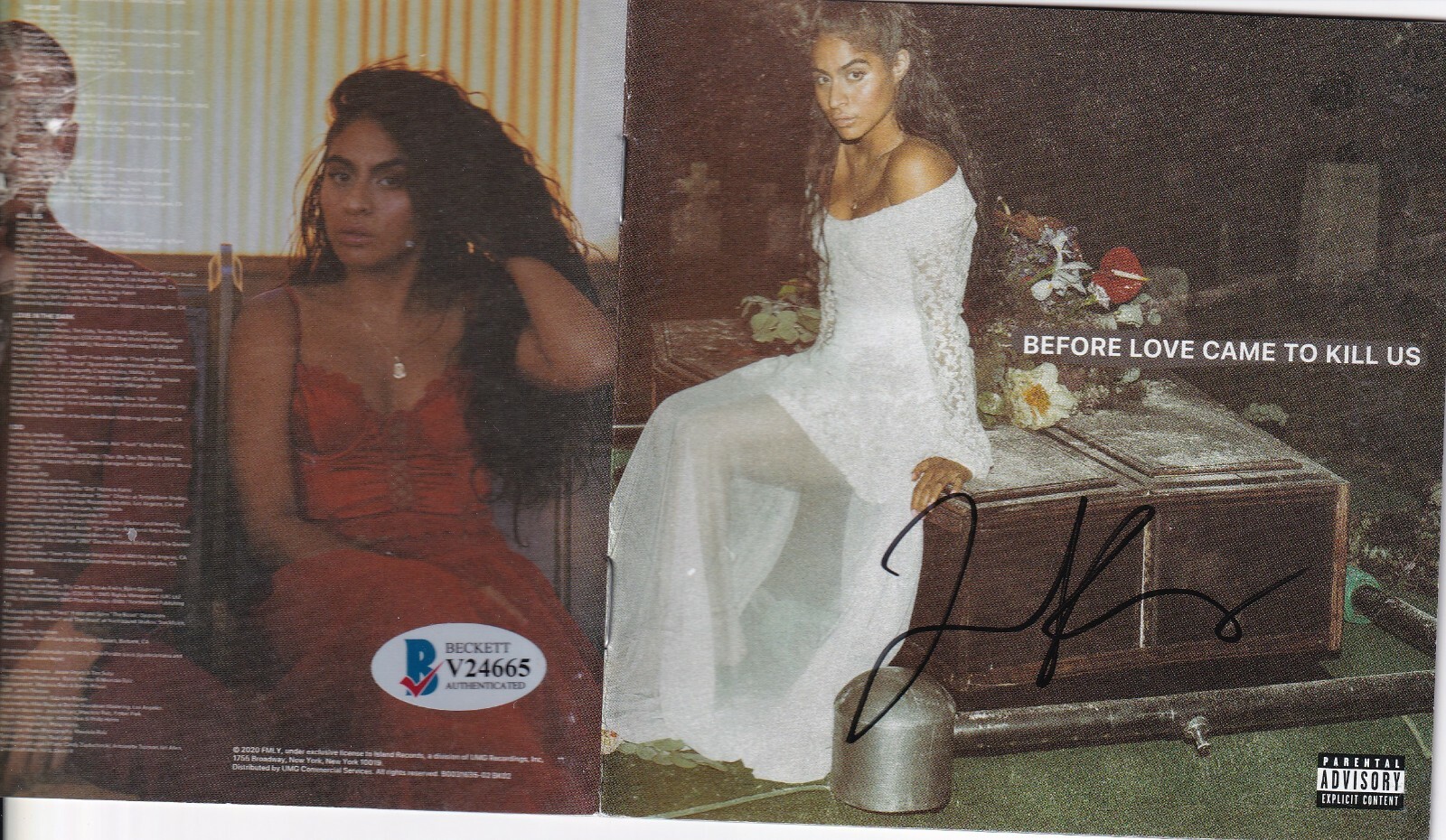 JESSIE REYEZ signed (BEFORE LOVE CAME TO KILL US) CD cover W/CD BECKETT V24665 Collectible Memorabilia