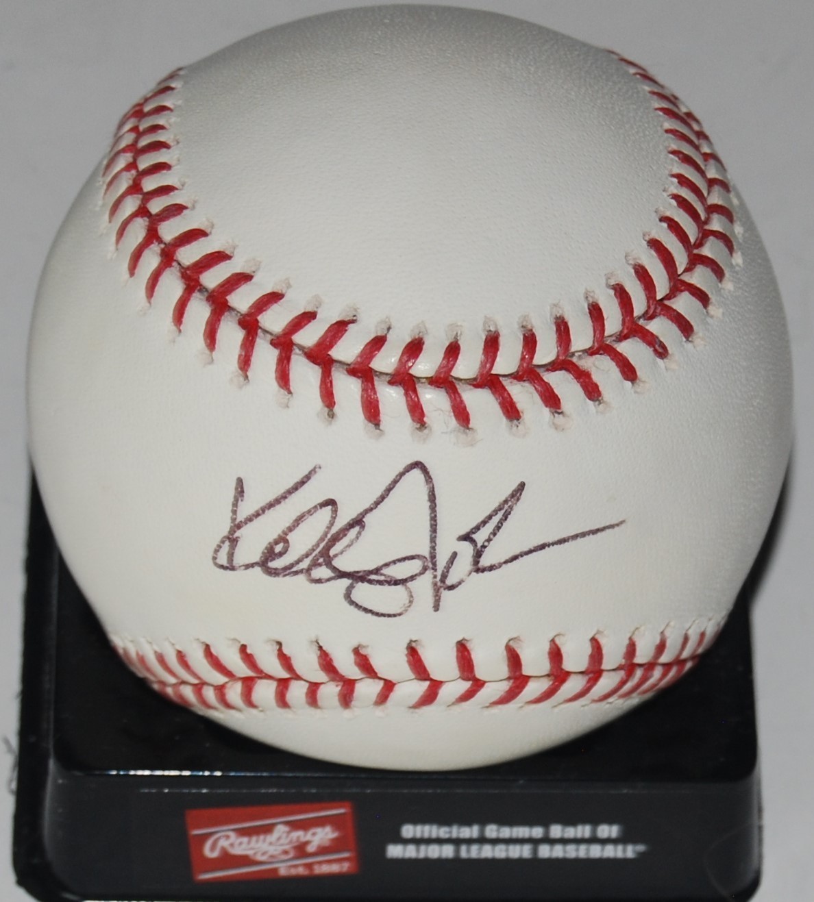 KELLY JOHNSON signed OML baseball *NEW YORK METS* W/COA ATLANTA BRAVES Collectible Memorabilia