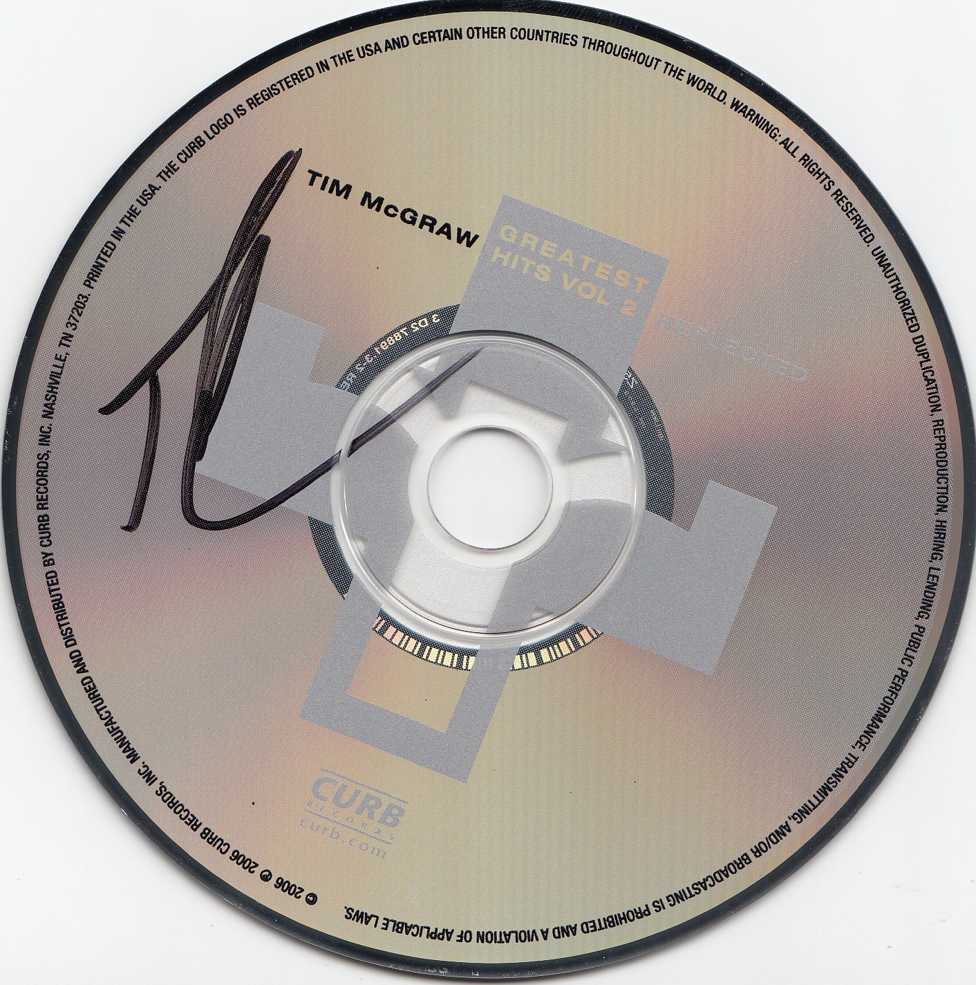 TIM MCGRAW autographed (CD) *GREATEST HITS* VOL 2 music W/COA COUNTRY MUSIC Collectible Memorabilia