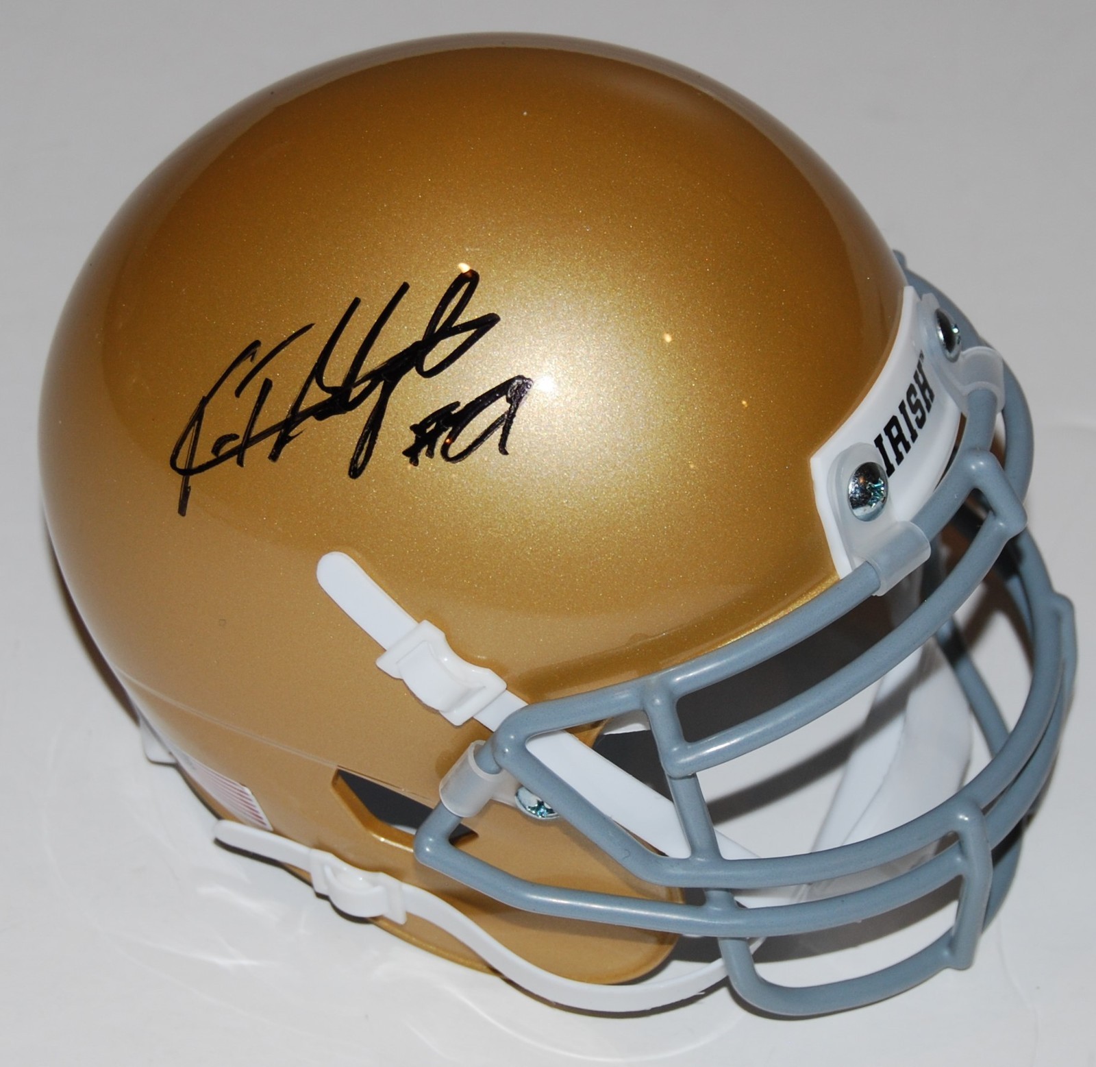 KEVIN STEPHERSON signed (NOTRE DAME) FIGHTING IRISH MINI FOOTBALL helmet W/COA C Collectible Memorabilia