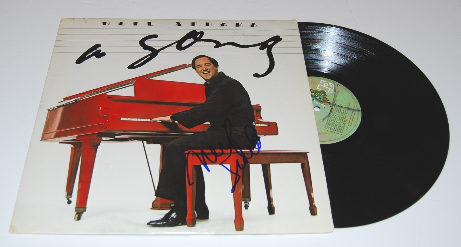 NEIL SEDAKA signed (A SONG) RECORD ALBUM LP *PIANO MAN* W/COA Collectible Memorabilia