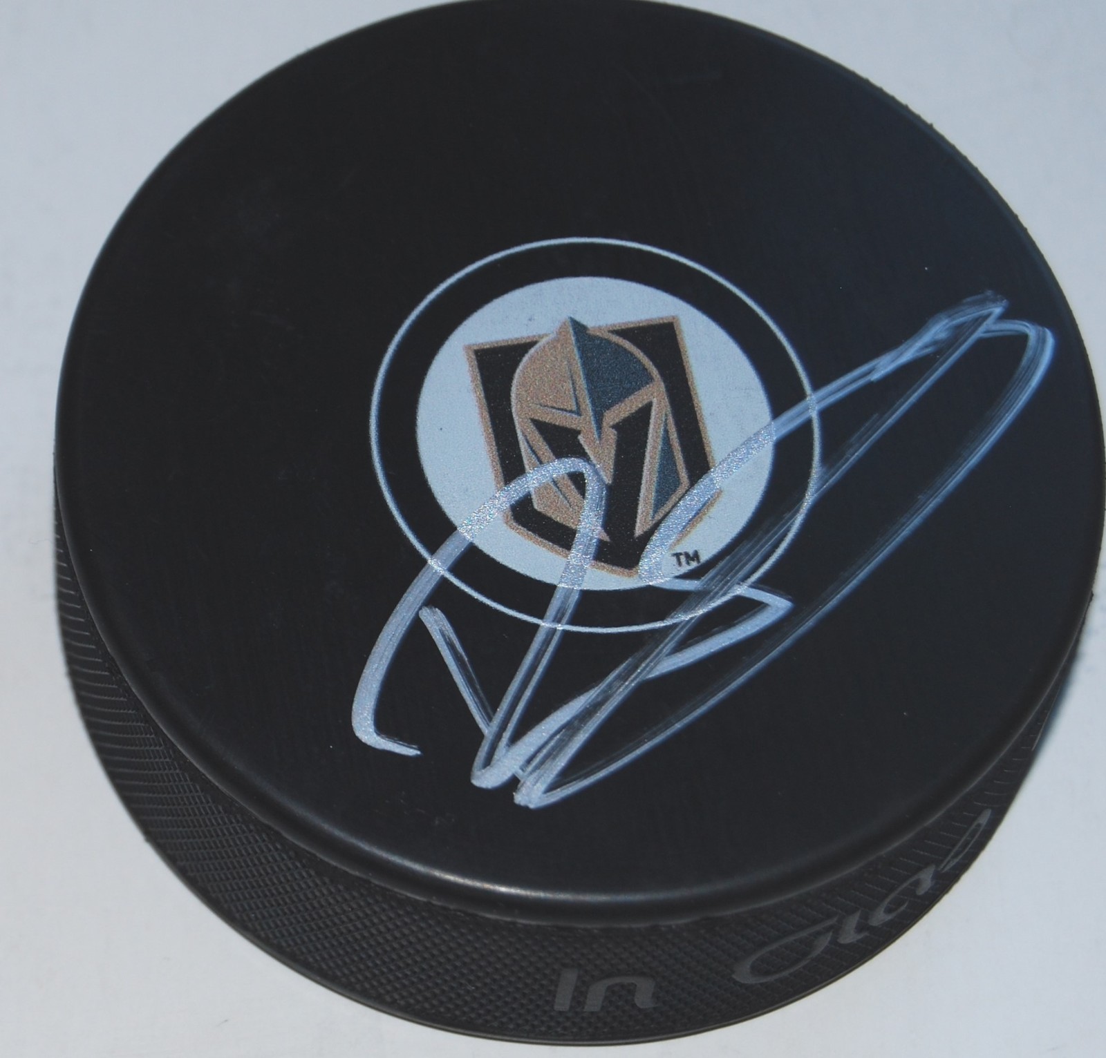 ERIK BRANNSTROM signed (LAS VEGAS GOLDEN KNIGHTS souvenir logo hockey puck W/COA Collectible Memorabilia