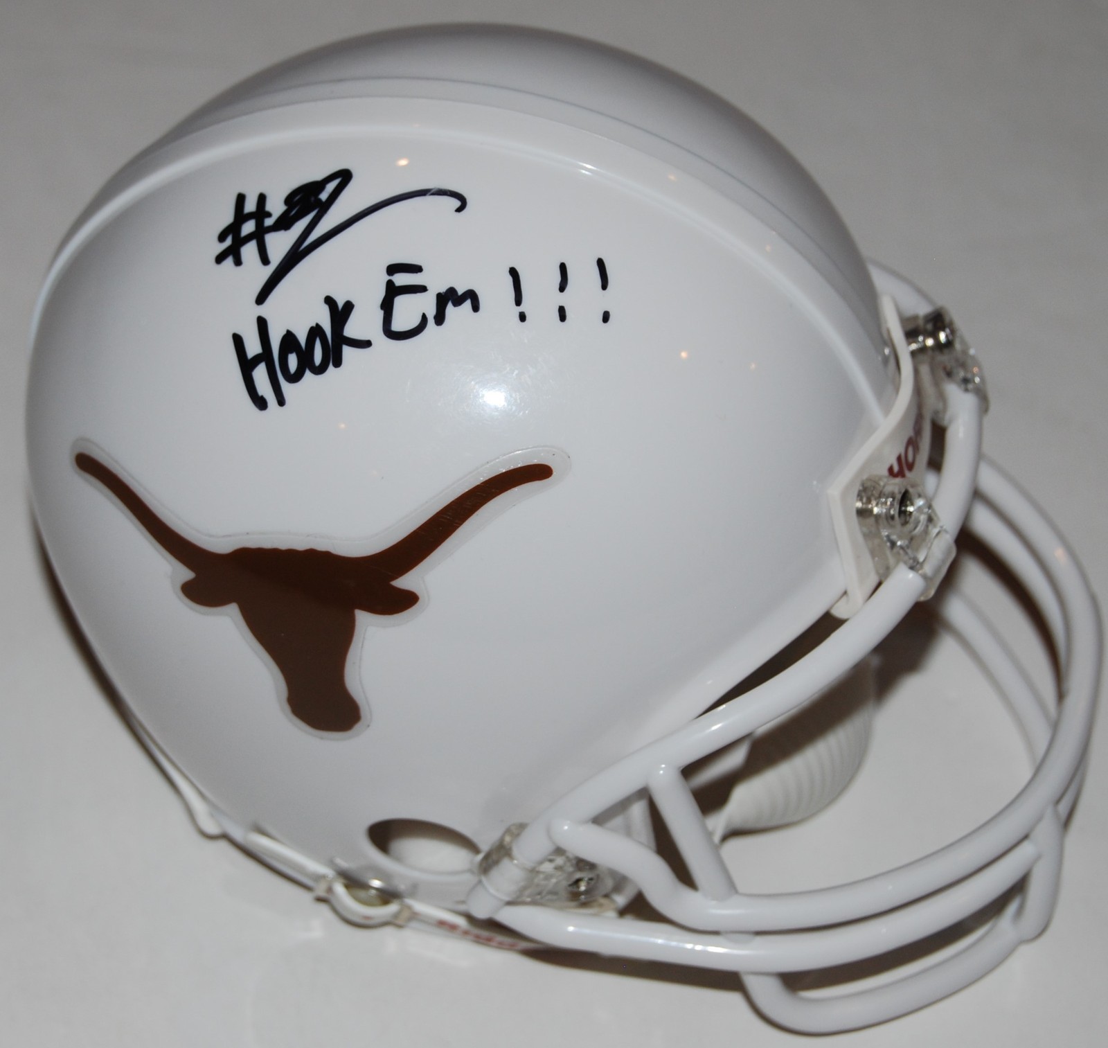 JALEN GREEN signed (TEXAS LONGHORNS) *HOOK EM* mini football helmet W/COA C Collectible Memorabilia