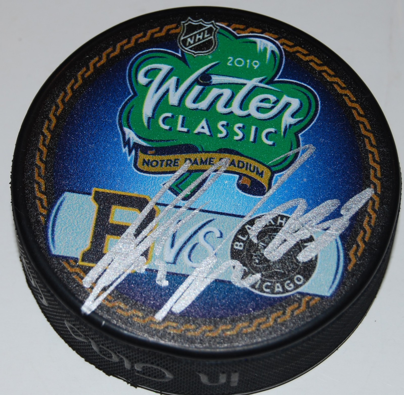 HENRI JOKIHARJU signed (CHICAGO BLACKHAWKS) 2019 WINTER CLASSIC Puck W/COA Collectible Memorabilia