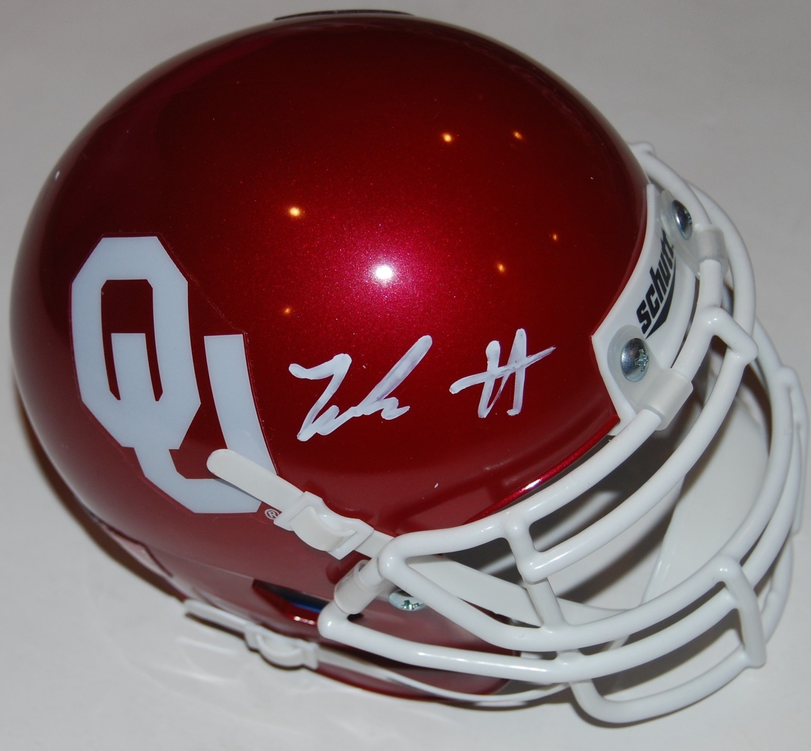 JADON HASELWOOD signed (OKLAHOMA SOONERS) autographed mini football helmet W/COA Collectible Memorabilia