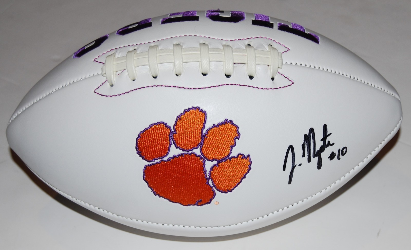 JOE NGATA signed (CLEMSON TIGERS) team logo full size F/S football W/COA C Collectible Memorabilia