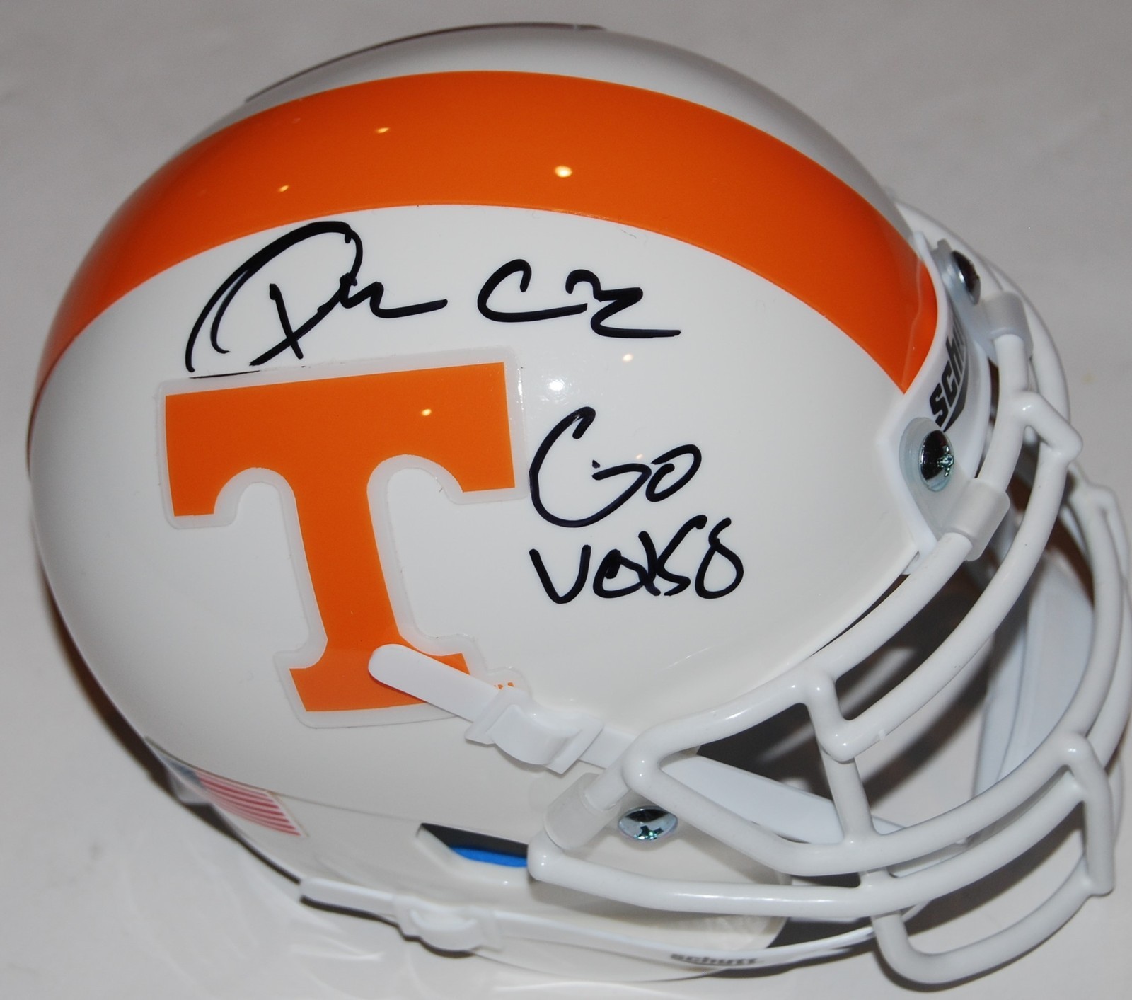 QUAVARIS CROUCH signed (TENNESSEE VOLUNTEERS) mini football helmet W/COA #QC2 C Collectible Memorabilia