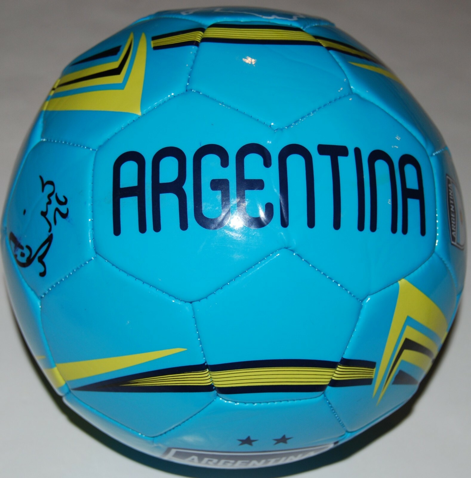 NICO GAITAN signed (ARGENTINA) Full Size 5 logo soccer ball *FIRE* PROOF W/COA A Collectible Memorabilia
