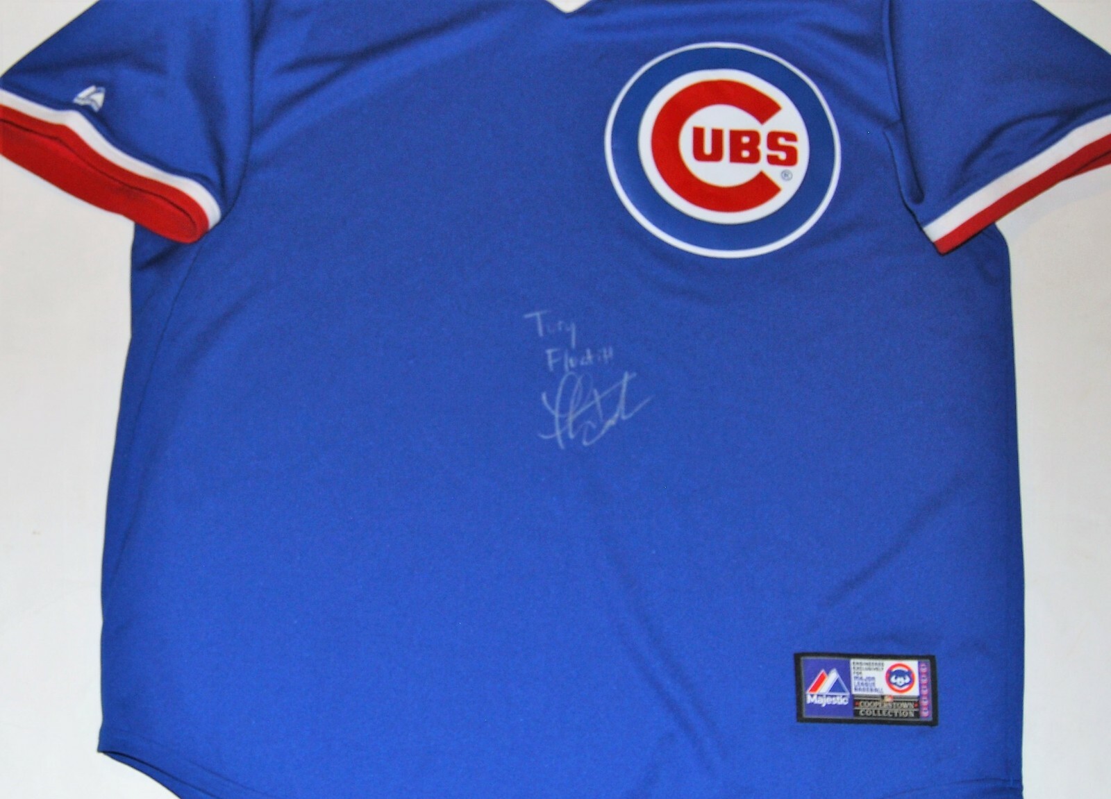 THOMAS IAN NICHOLAS signed (CHICAGO CUBS) Blue Rookie of the Year jersey W/COA Collectible Memorabilia