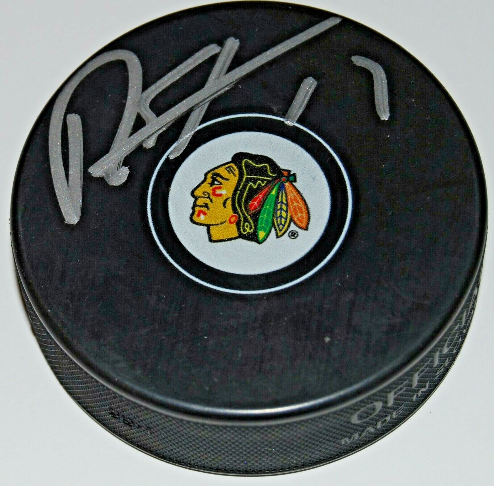 DYLAN STROME signed (CHICAGO BLACKHAWKS) Autographed NHL HOCKEY Puck W/COA #1 Collectible Memorabilia