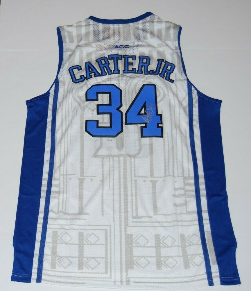 WENDELL CARTER JR signed (DUKE BLUE DEVILS) custom white XL jersey W/COA *BULLS* Collectible Memorabilia