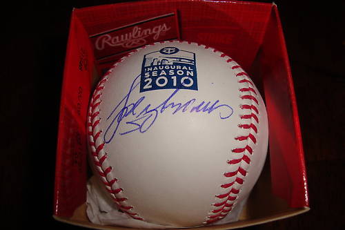 Jose Mijares Signed Baseball w/coa Twins Inagural Collectible Memorabilia