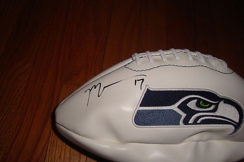 Mike Williams Signed Seahawks Football W/COA Proof USC Collectible Memorabilia