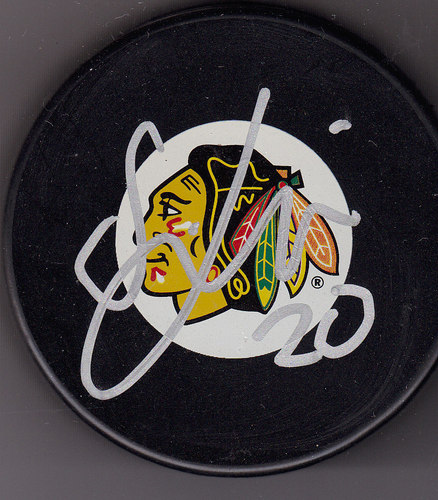 Sami Lepisto Signed Puck w/COA Chicago Blackhawks Autograph Souvenir 2011 Collectible Memorabilia