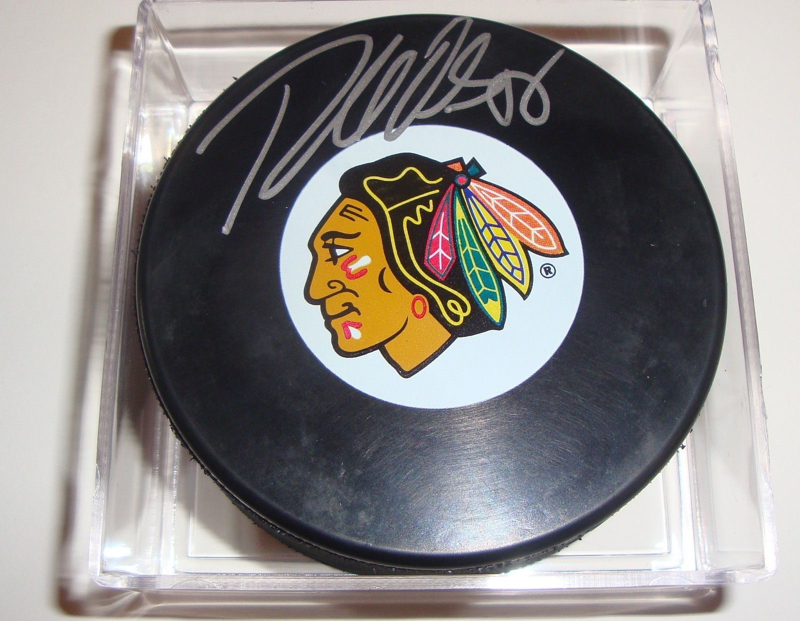 Rostislav Olesz Signed Puck w/COA Chicago Blackhawks Autograph Souvenir 2011 A Collectible Memorabilia