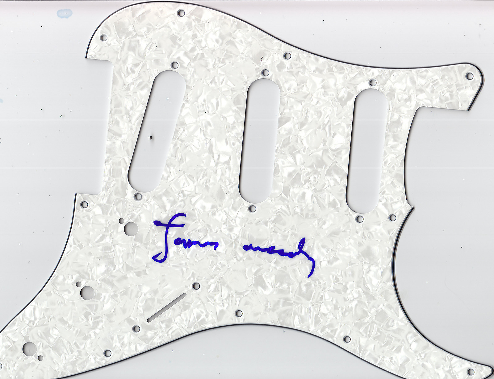 James McCartney Signed Electric Pickguard W/COA Proof Paul The Beatles Angel #3 Collectible Memorabilia