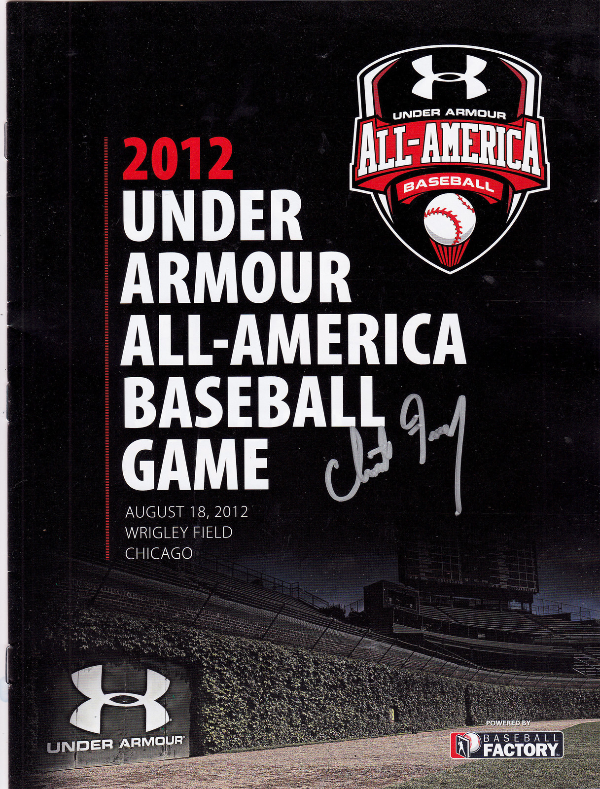 Clint Frazier Signed 2012 Under Armour Baseball All American Game Program #1 Collectible Memorabilia