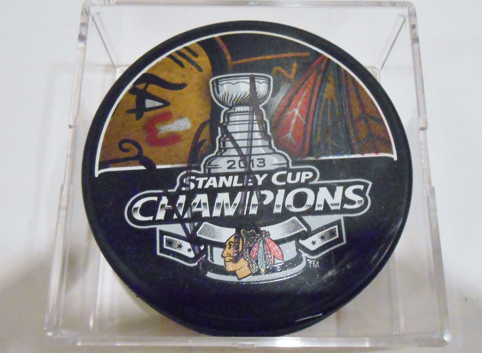 Viktor Stalberg Signed 2013 Stanley Cup Puck w/COA Chicago Blackhawks Collectible Memorabilia